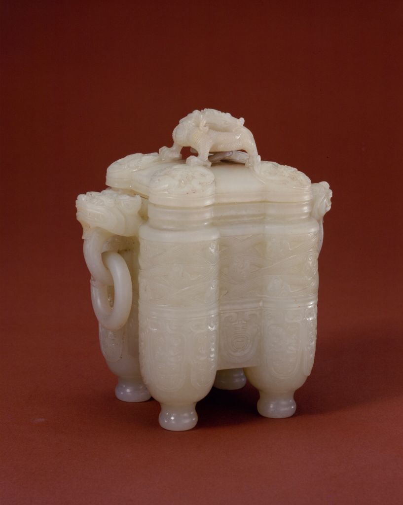 图片[1]-Jade beast ear four-column furnace-China Archive